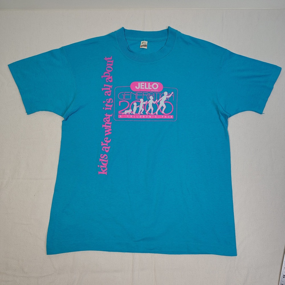Vintage Screen Stars Jell-O‎ Generation 2000 T-Shirt XL Turquoise Single Stitch